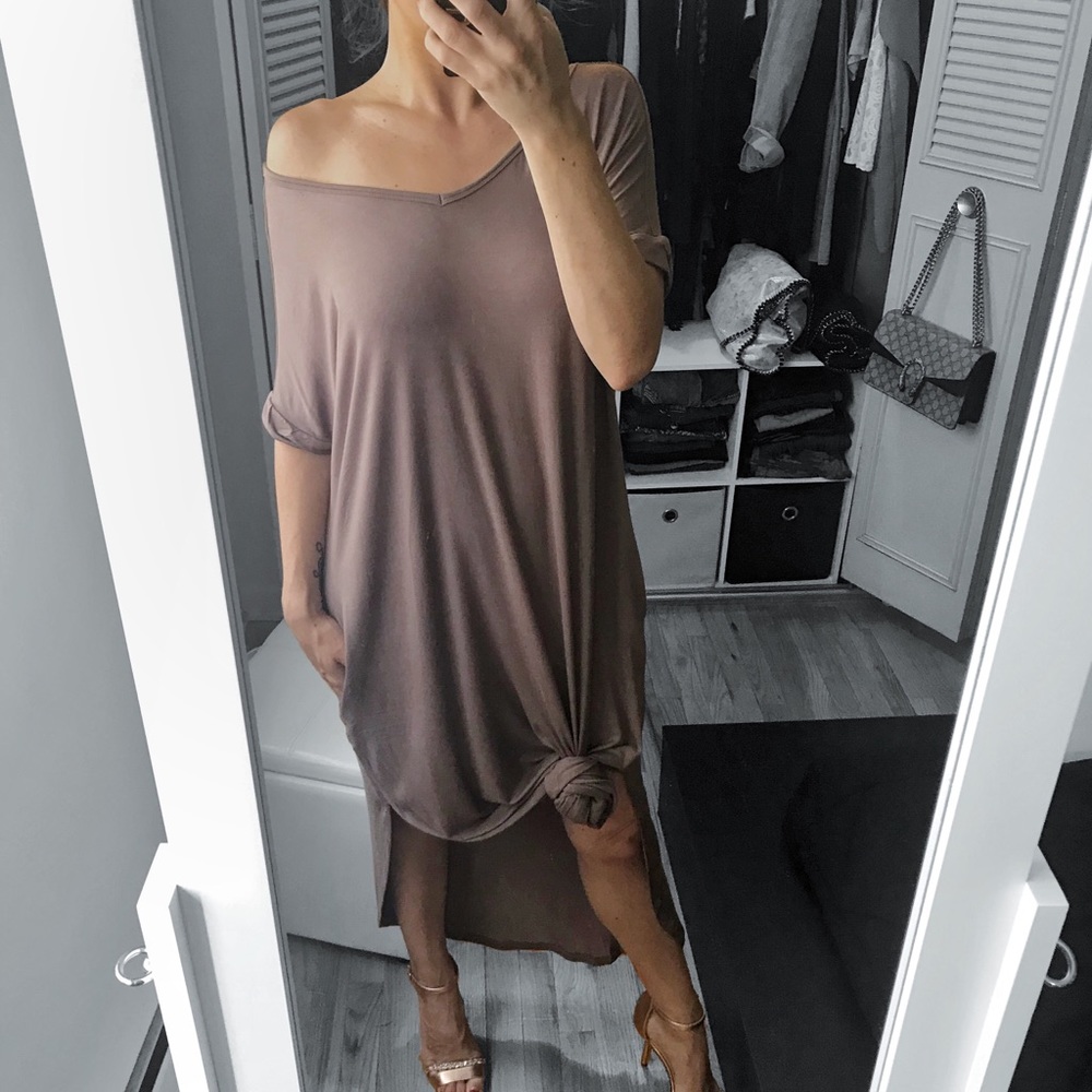 LAST 1✨Cappuccino Oversized Maxi T- Shirt Dress - Picture 2 of 7